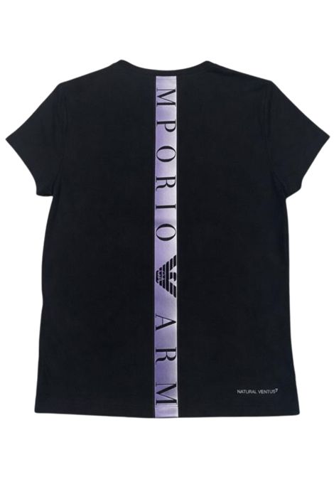 Black viscose T-shirt for girls EMPORIO ARMANI | 7G000218NERO